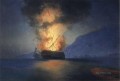 Ivan Aivazovsky exploding ship Seascape